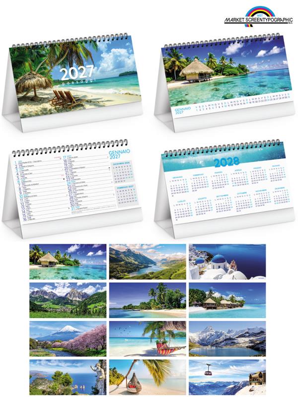Pa402 Calendario Da Tavolo Paesaggi Da Sogno 19X14,5 Cm