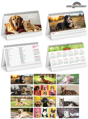 Pa403 Calendario Da Tavolo Cani E Gatti 19X14,5 Cm