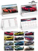 Pa406 Calendario Da Tavolo Auto Sportive 19X14,5 Cm