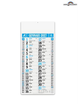 Pa523 Calendario Olandese Magnum Blu Cm 33X71