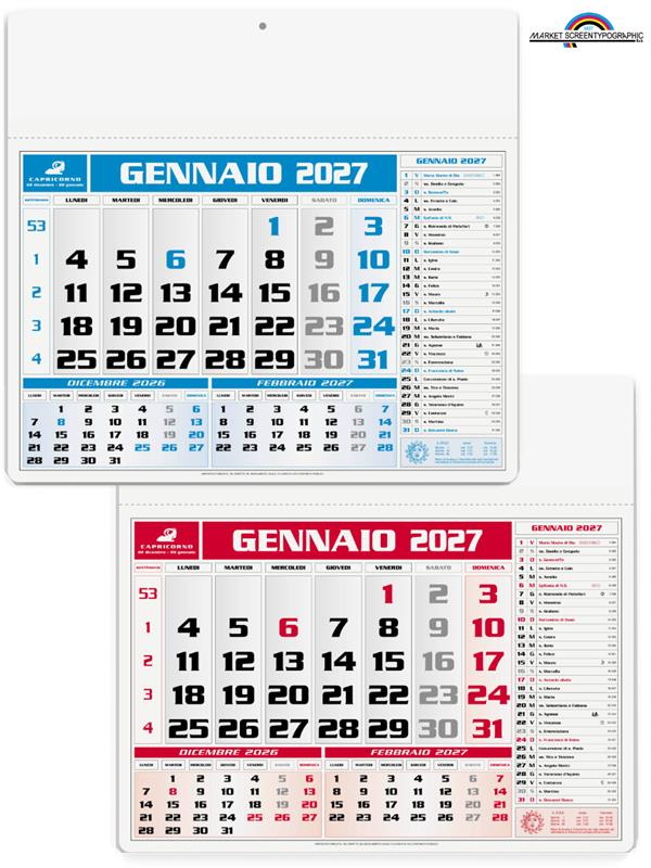 Pa560 Calendario Americano Cm.43x41