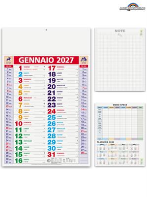 Pa600 Calendario Multicolor Cm 30X47 12 Fogli