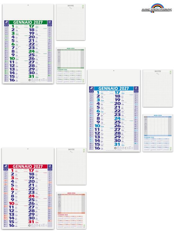 Pa620 Calendario Olandese Smart 30X47 Mensile 12 Fogli 70Gr