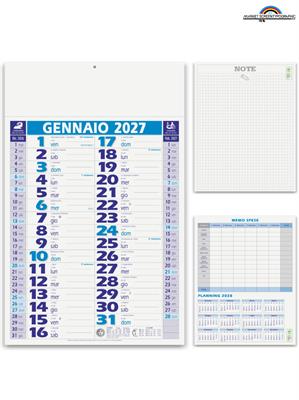 Pa620 Calendario Olandese Smart Cm 29X47 Azzurro 12 Fogli