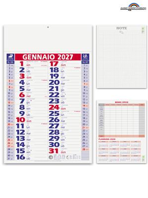 Pa620 Calendario Olandese Smart Cm 29X47 Rosso 12 Fogli
