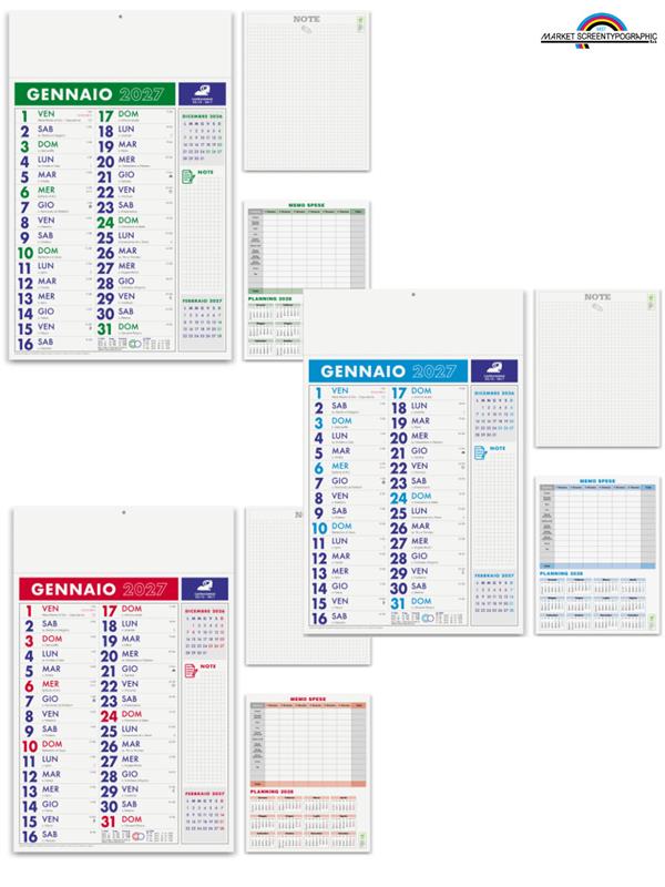 Pa636 Calendario Olandese Notes 30X47 12 Fogli 70Gr