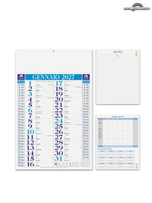 Pa640 Calendario Olandese Classic Cm 29X47 Blu 12 Fogli