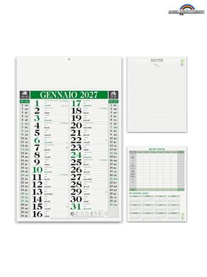 Pa640 Calendario Olandese Classic Cm 29X47 Verde 12 Fogli