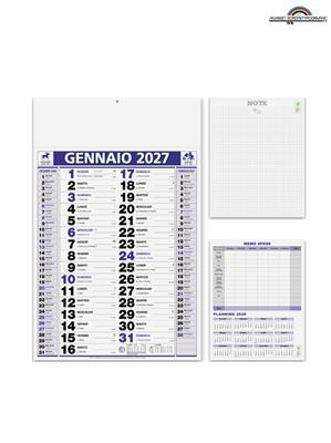 Pa646 Calendario Olandese Elegant Verde 29X47 12 Fogli
