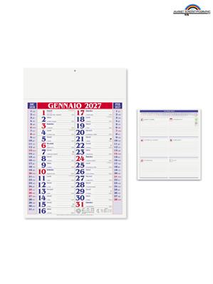 Pa650 Calendario Olandese Medio Rosso Cm 29X42,5 12 Fogli