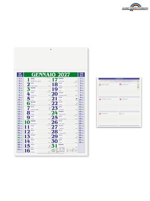Pa650 Calendario Olandese Medio Verde Cm 29X42,5 Conf 100 Pz