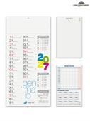 Pa654 Calendario Olandese Shaded Moderno 23X47 Cm