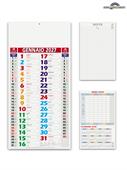 Pa658 Calendario Olandese Color Shaded Cm 23X47 12 Fogli