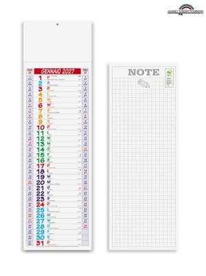 Pa670 Calendario Silhouette Multicolor Cm 14X47 12 Fogli