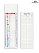 Pa670 Calendario Silhouette Multicolor Cm 14X47 12 Fogli