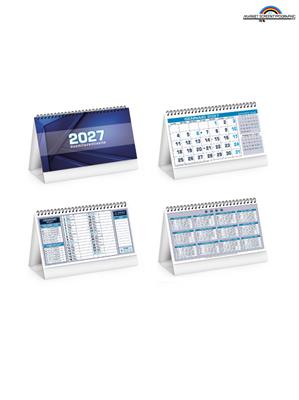 Pa710 Calendario Da Tavolo Blu Cm 19X14,5 13 Fogli
