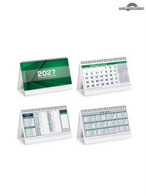 Pa710 Calendario Da Tavolo Verde Cm 19X14,5 13 Fogli