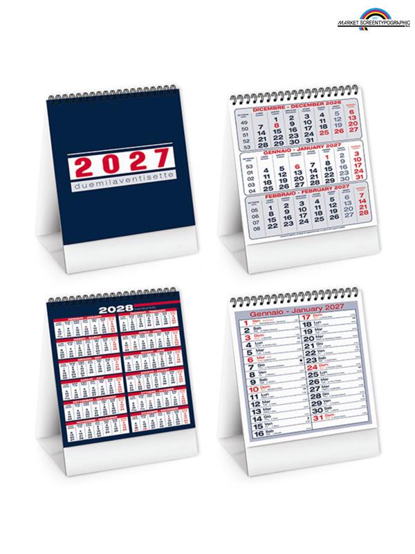 Pa745 Calendario Da Tavolo Tall Cm 13,5X19 13 Fogli 90Gr