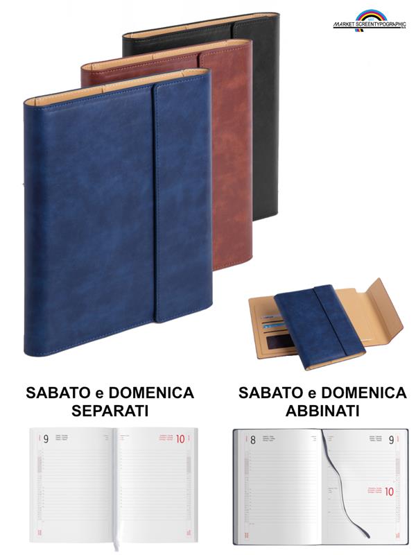 Pb028 Agenda Portafoglio Chiusura Con Magnete Sds E Sda