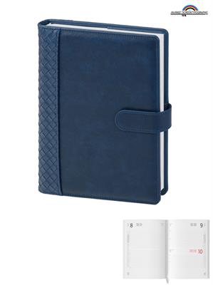 Pb105 Agenda Portafoglio Cm.15x21 Sab/Dom/Abbinato Blu