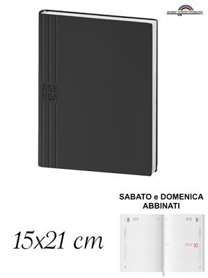 Pb206 Agenda Giornaliera 15X21 S/D/A Nera