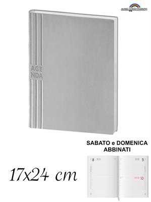 Pb207 Agenda Giornaliera 17X24 Cm Grigio