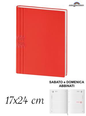Pb207 Agenda Giornaliera 17X24 Cm Rosso
