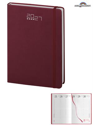 Pb284 Agenda Giornaliera In Ecopelle Borderaux Con Elastico