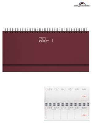 Pb489 Planning Settimanale 30X14 Bordeaux