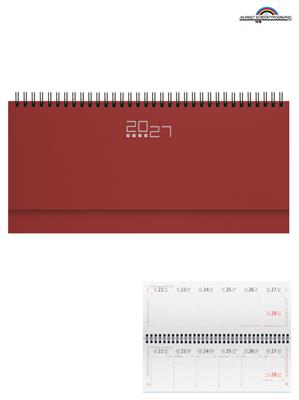 Pb489 Planning Settimanale 30X14 Rosso Generali