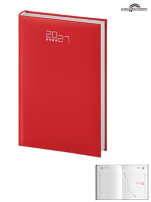 Pb520 Agenda Giornaliera 12X17 Rossa 336 pagine