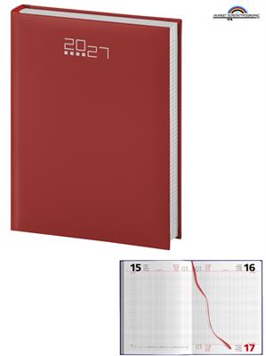 Pb535 Agenda Giornaliera 15X21 Quadrettata Rosso Generali
