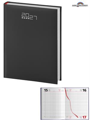 Pb535 Agenda Giornaliera 15X21 Quadrettata Nero