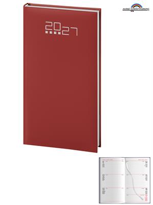 Pb550 Agenda Settimanale Rosso Generali 132 Pagine 8X15