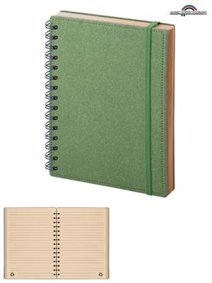 PB583 Notes Pendant carta riciclata a righe 14,5x21 Verde