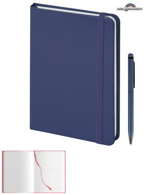 PB599 Parure Notes Con Penna 14x21 Blu Scuro