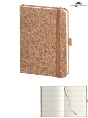 Notes in sughero a righe e portapenne 14x21 PB575