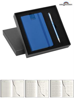 PB707 Parure Agenda CALAMUS Termovirante Penna 9x14 Blu