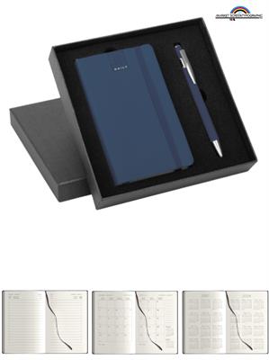 PB707 Parure Agenda CALAMUS Termovirante Penna 9x14 Blu Scur