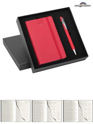 PB707 Parure Agenda CALAMUS Termovirante Penna 9x14 Rosso