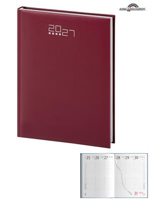PB538 Agenda Settimanale 132 pag. 15x21 Bordeaux