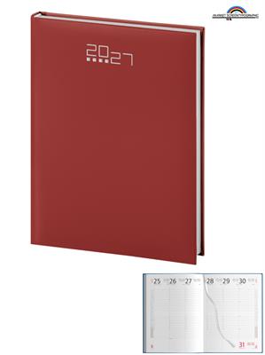 PB538 Agenda Settimanale 132 pag. 15x21 Rosso Generali
