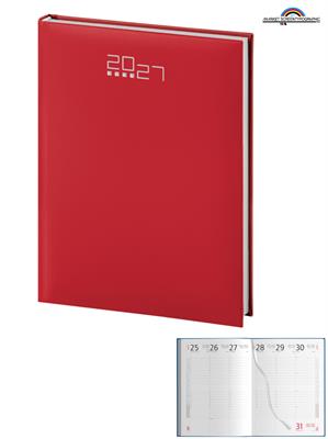 PB538 Agenda Settimanale 132 pag. 15x21 Rosso