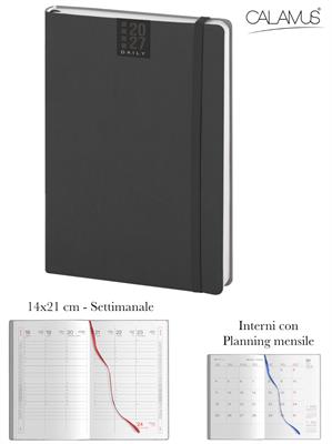 CL355 Agenda CALAMUS Settimanale Termov. 14x21 Nero
