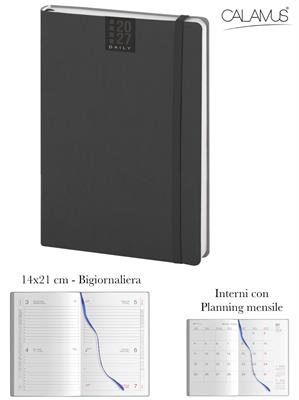 CL356 Agenda CALAMUS Bigiornaliera Termov. 14x21 Nero