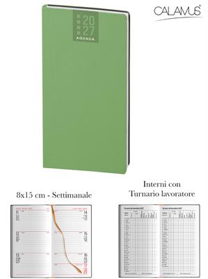CL356 Agenda CALAMUS Bigiornaliera Termov. 14x21 Verd Smeral