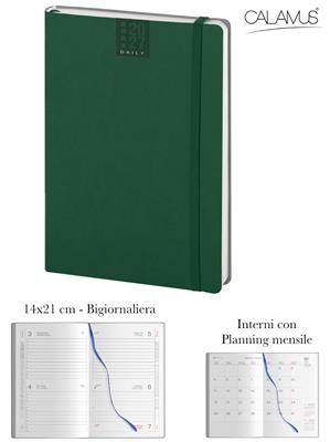 CL356 Agenda CALAMUS Bigiornaliera Termov. 14x21 Verde