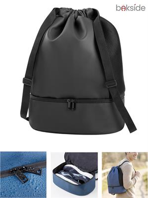 Zaino One A Sacca Waterproof Nero BK533NE Con vano Scarpe