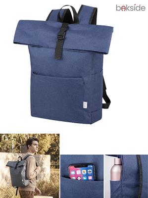 BK524 Zaino Beat rPet Allungabile PC bag BAKSIDE Blu