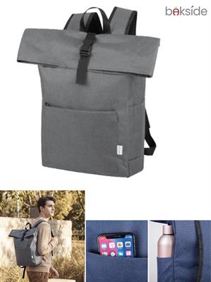 BK524 Zaino Beat rPet Allungabile PC bag BAKSIDE Grigio